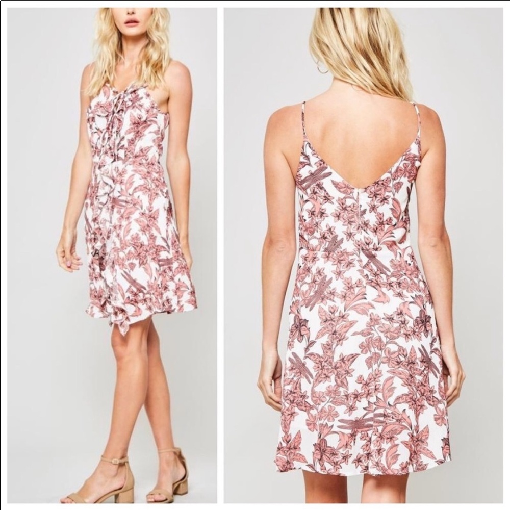 💐 IVORY MAUVE FLORAL DRESS 💐 - Picture 4 of 4